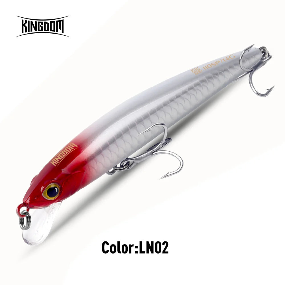 KINGDOM SP Shadow Fishing Lures 6.5g 9g 14g 14.2g Suspending Minnow Wobbler Crank Baits Artificial Sea Bass Pike Fishing Tackle - Duke's Fishing Supply