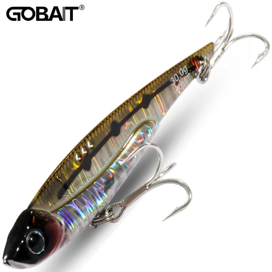 GOBAIT VIB Fishing Lure 20g 25g 30g Metal Jig Sinking Blade Hook Spinner Spoon Cast VIBRATION Carbon Steel Tackle Hard Bait - Duke's Fishing Supply