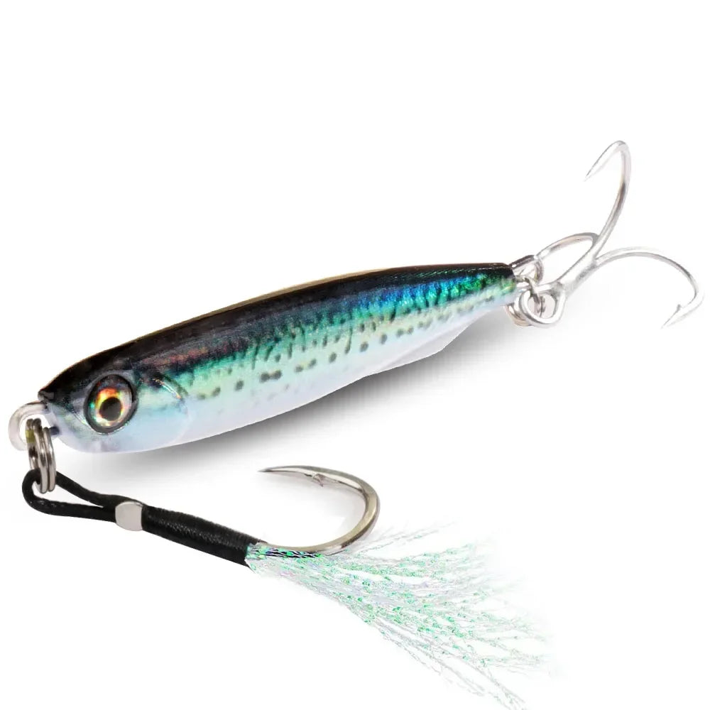 GOBAIT Metal Jig Lure 10g 20 30g 40g Spinner Spoon 3D Eye Color Spinning Fishing Tackle Popper Gear Hook Swimbait Pesca Bait - Duke's Fishing Supply