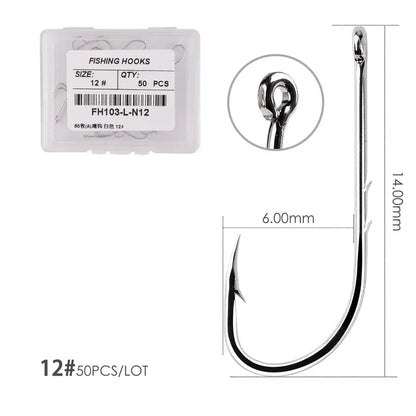 Barbed Long Shank Hooks (50/pk) - Duke's Fishing Supply