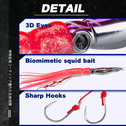 Skirted Squid Jig (60-200g) - Duke's Fishing Supply