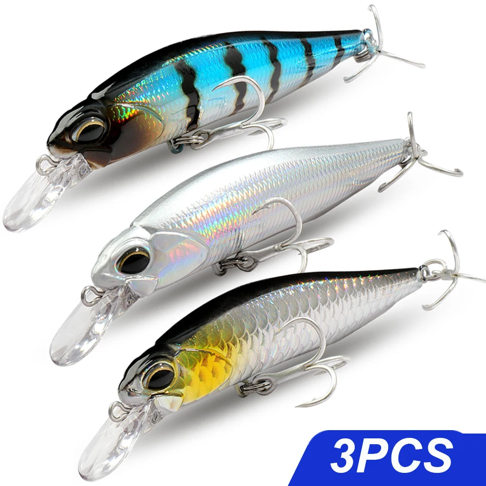 Fishing Lure Kit Floating 8.5g Bait Sinking Minnow 5g Wobbler Swimbait Carp Fishing Tackle Rattle Cranbait Set Pesca Jerkbait - Duke's Fishing Supply