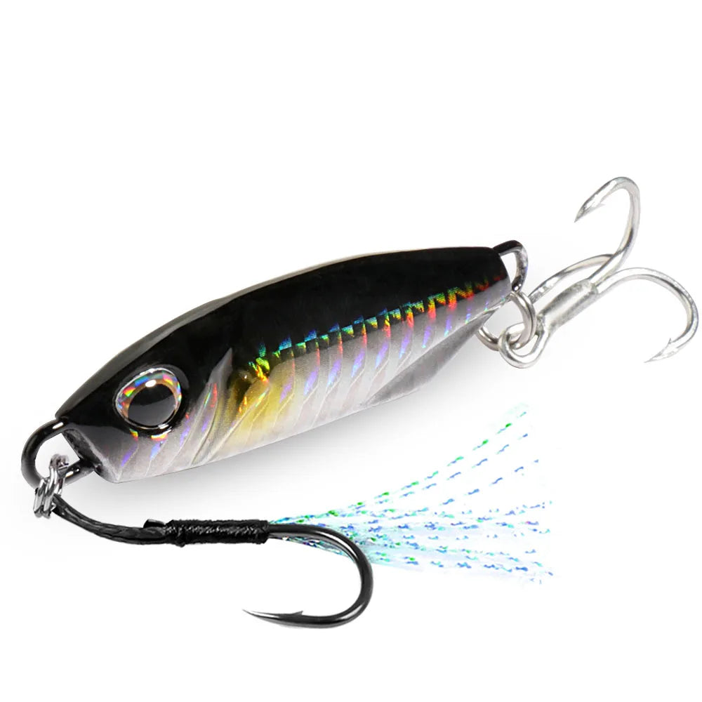 Metal Jig Fishing Lure 10g 20g 30g 40g Shore Casting Swimbait VIB Spoon Fishhook Spinner LAKE Ocean Tackle Pesca Artificial Bait - Duke's Fishing Supply