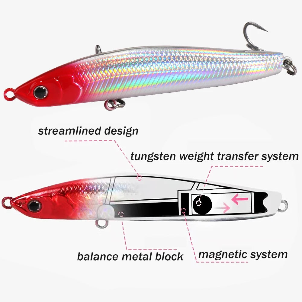 Sinking Pencil Bait 16g 9.8cm 12g 8.5cm Wobbler Weight Transfer System Popper Pesca Swimbait Cast Minnow Tackle Fishing Lure - Duke's Fishing Supply