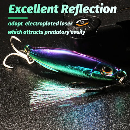 Metal Jig Fishing Lure 10g 20g 30g 40g Cast Swimbait Hook Wobbler Pike Spoon Carp Spinner Sea Tackle Kit Pesca Artificial Bait - Duke's Fishing Supply