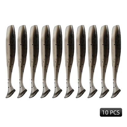 Assorted Paddle Tail Rubber Swimbait (10/Pack) - Duke's Fishing Supply