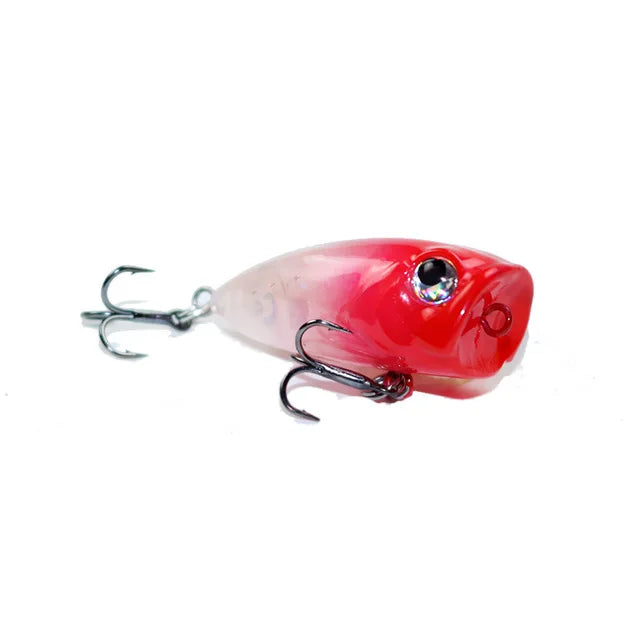 LETOYO 35mm 3.7g Micro Popper Fishing Lure Topwater Mini Artificial Hard Baits Wobblers For Stream Trout Bass Fishing Lures - Duke's Fishing Supply