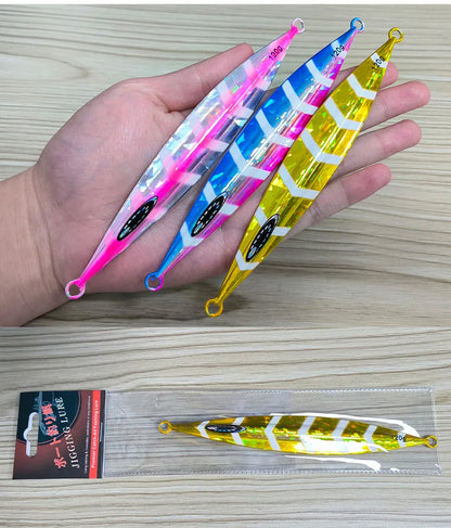 1pcs Vertical Speed Jigs120g150g200g250g300gSea Biomimetic Fish Iron PlateBait WobblerFishing Lure Artificial Ocean Boat Fishing - Duke's Fishing Supply