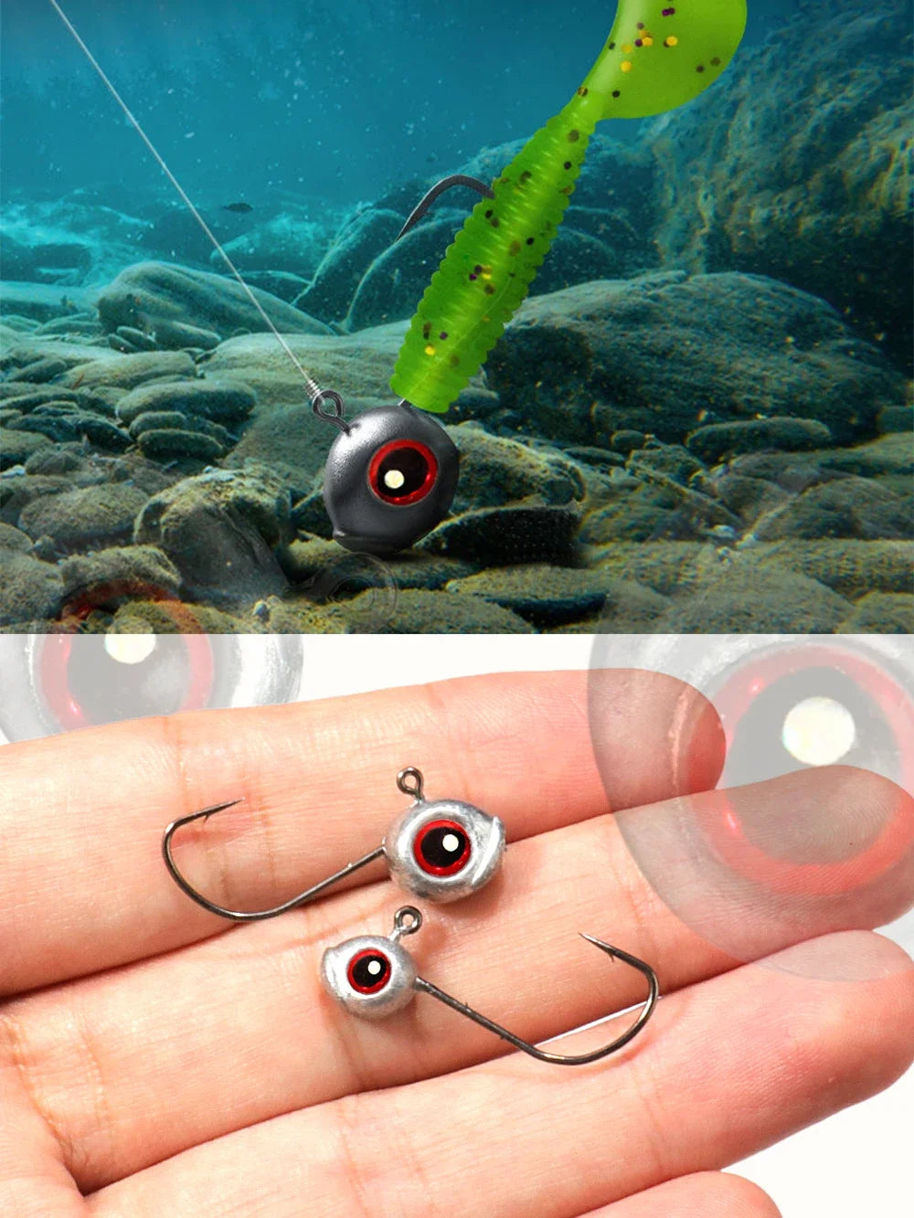 5-20Pcs Big Fish Eye Jig Head Hooks 2.5g 3.5g 5g Shank Barbed Root Ned Rig Fishing Soft Lure Kit Tackle Pesca Gear Fishhook - Duke's Fishing Supply