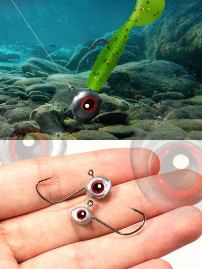 5-20Pcs Big Fish Eye Jig Head Hooks 2.5g 3.5g 5g Shank Barbed Root Ned Rig Fishing Soft Lure Kit Tackle Pesca Gear Fishhook - Duke's Fishing Supply