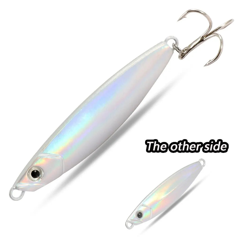 Metal Jig Fishing Lure 20g Shore Cast Hook Swimbait Artificial Bait Laser Cover Pesca Sea Pike Bass Accessories Spinning Tackle - Duke's Fishing Supply