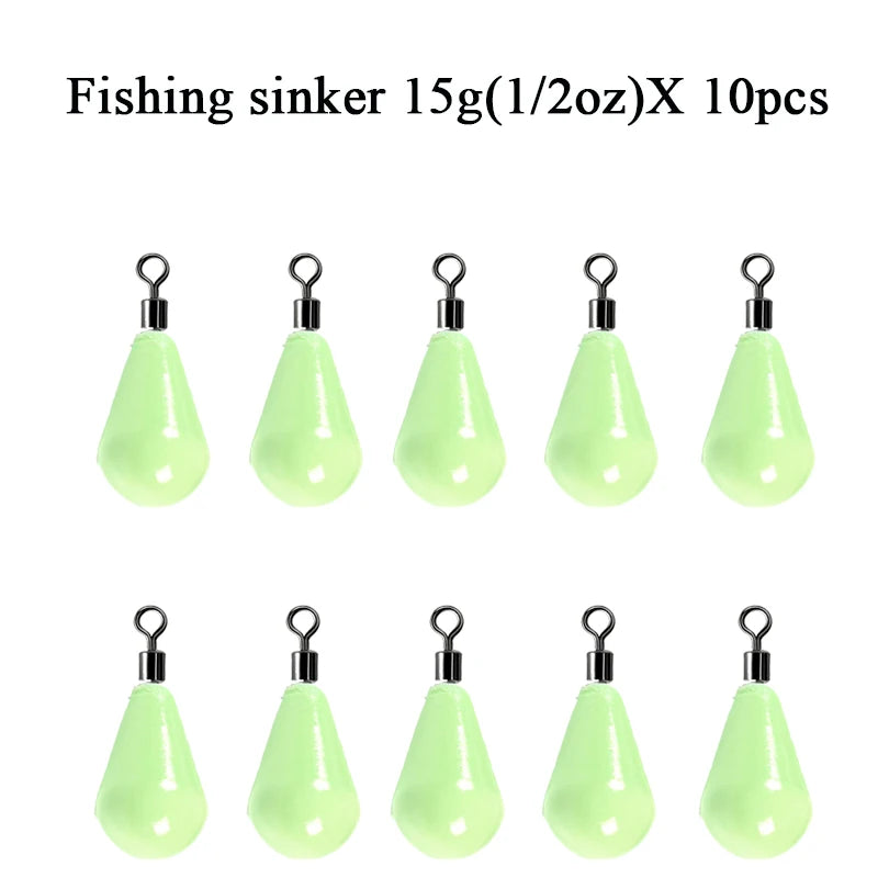 Glow-in-the-Dark Dropshot Sinker - Duke's Fishing Supply