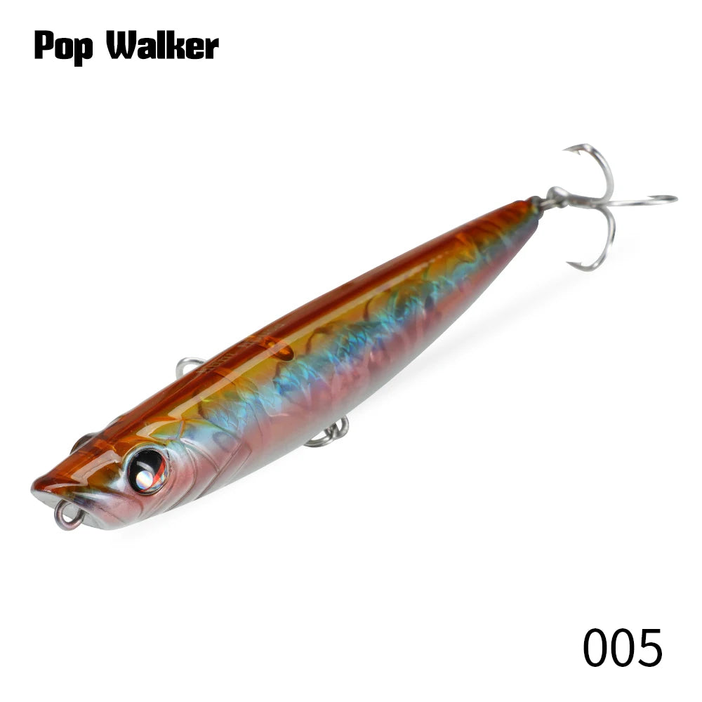 Hunthouse WTD Hard Pencil Fishing Lure Topwater Popper 90m/11.6g Stick Bait Wobblers Fishing Tackle For Seabass Pike LW547 - Duke's Fishing Supply