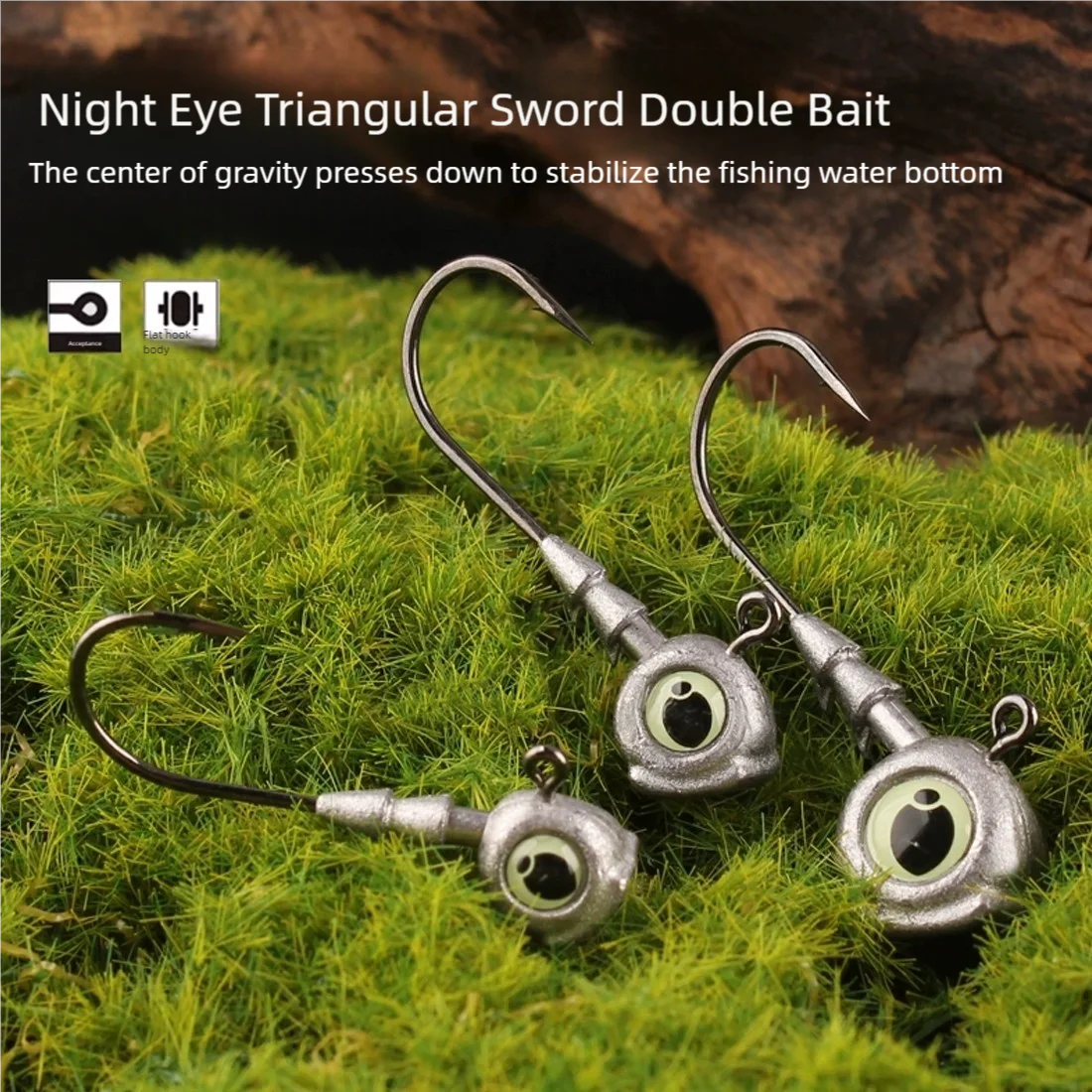 Glow-Eye Jigheads (3.5–10 g, 10-Piece Pack) - Duke's Fishing Supply