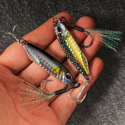 Metal Jig Fishing Lure 10g 20g 30g 40g Shore Casting Swimbait VIB Spoon Fishhook Spinner LAKE Ocean Tackle Pesca Artificial Bait - Duke's Fishing Supply