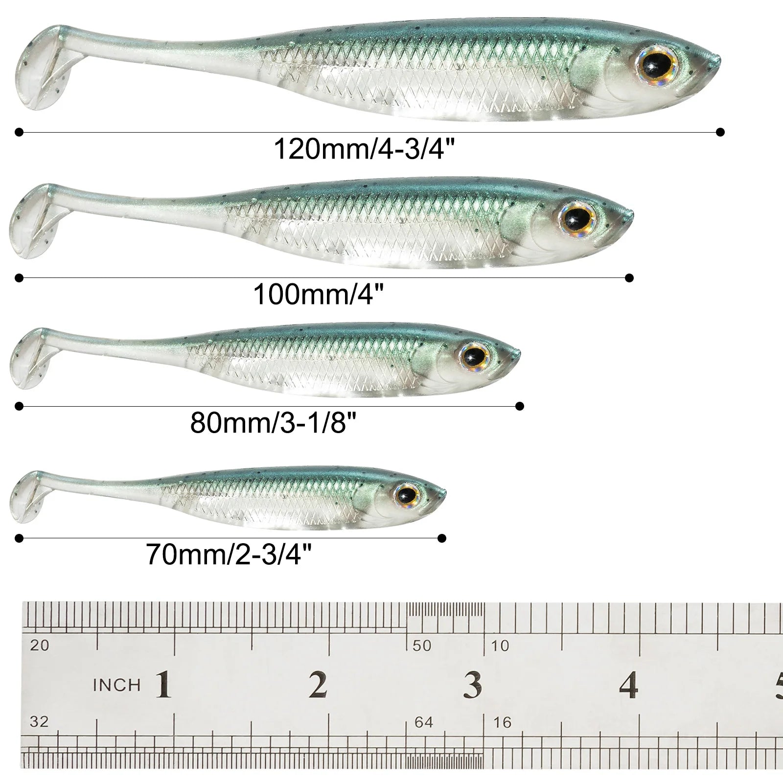 Paddle Tail Shad Swimbait (Various Sizes) - Duke's Fishing Supply