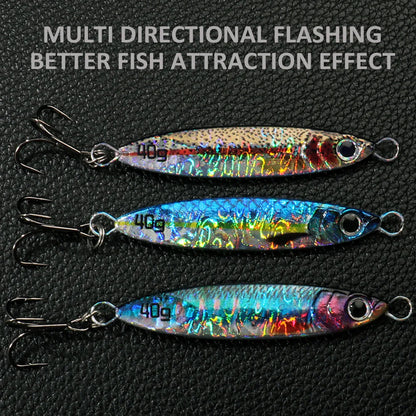 5pcs Metal Jig Lure kit 7g 10g 20g 30g 40g Spinner Sinking Pencil Fishing Tackle Feather Treble Hooks Pesca Cast 2/3/5pcs Baits - Duke's Fishing Supply