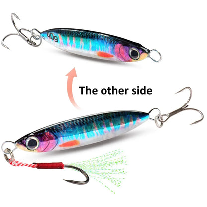 5pcs Metal Jig Lure kit 7g 10g 20g 30g 40g Spinner Sinking Pencil Fishing Tackle Feather Treble Hooks Pesca Cast 2/3/5pcs Baits - Duke's Fishing Supply