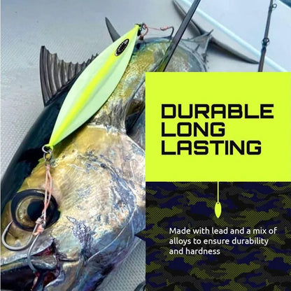 1pcs Vertical Speed Jigs120g150g200g250g300gSea Biomimetic Fish Iron PlateBait WobblerFishing Lure Artificial Ocean Boat Fishing - Duke's Fishing Supply