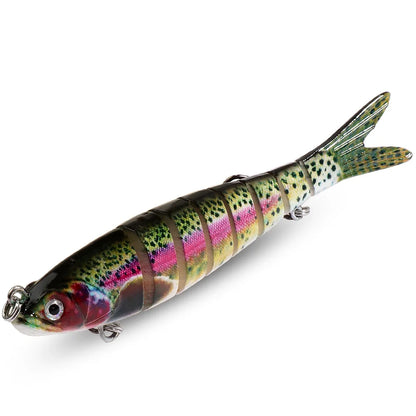 GOBAIT Swimbait 11g 16g 27g Multi Joint Lure Slow Sinking Bionic Swimming Pesca Bass Treble Hook Carp Fishing Tackle Hard Bait - Duke's Fishing Supply