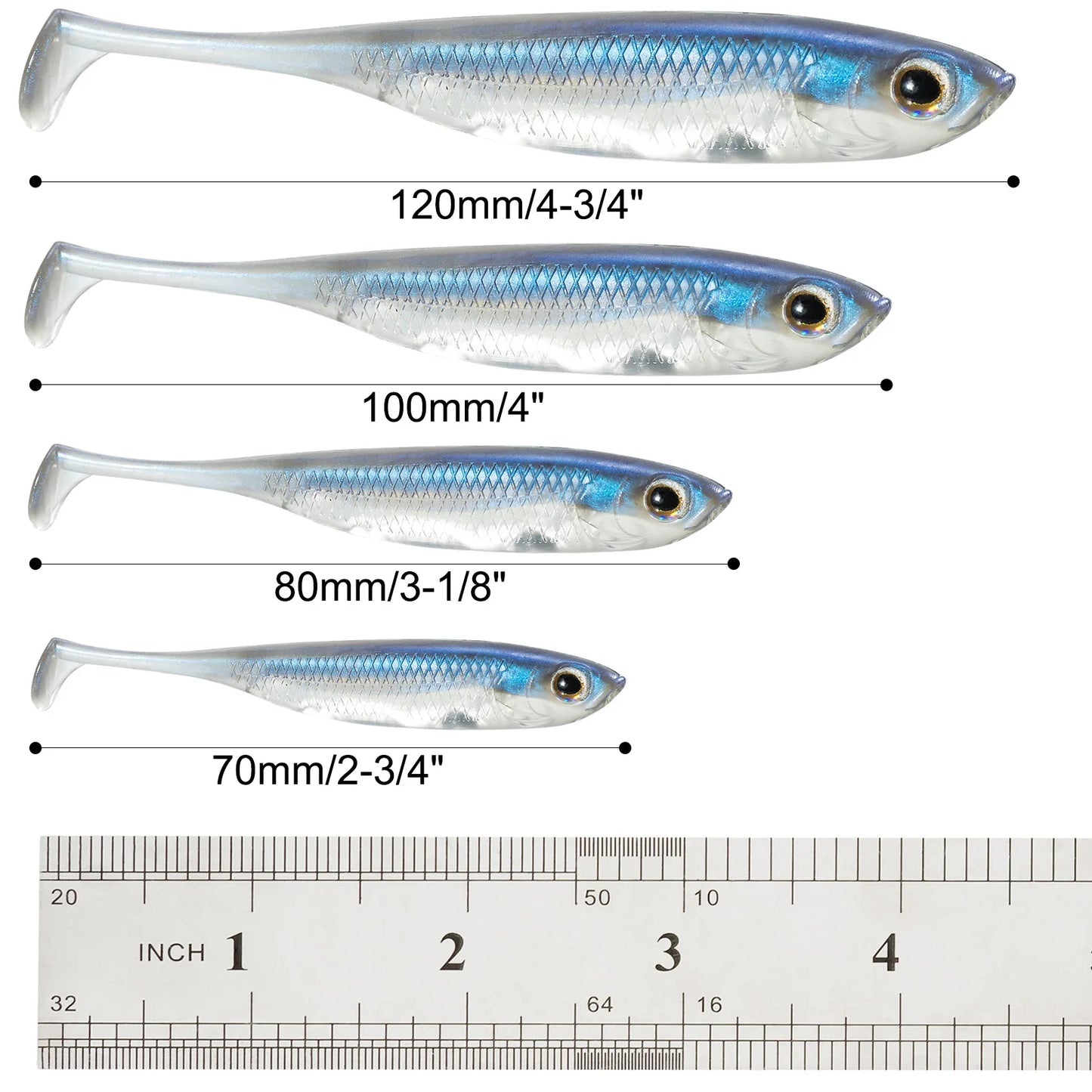 Paddle Tail Shad Swimbait (Various Sizes) - Duke's Fishing Supply